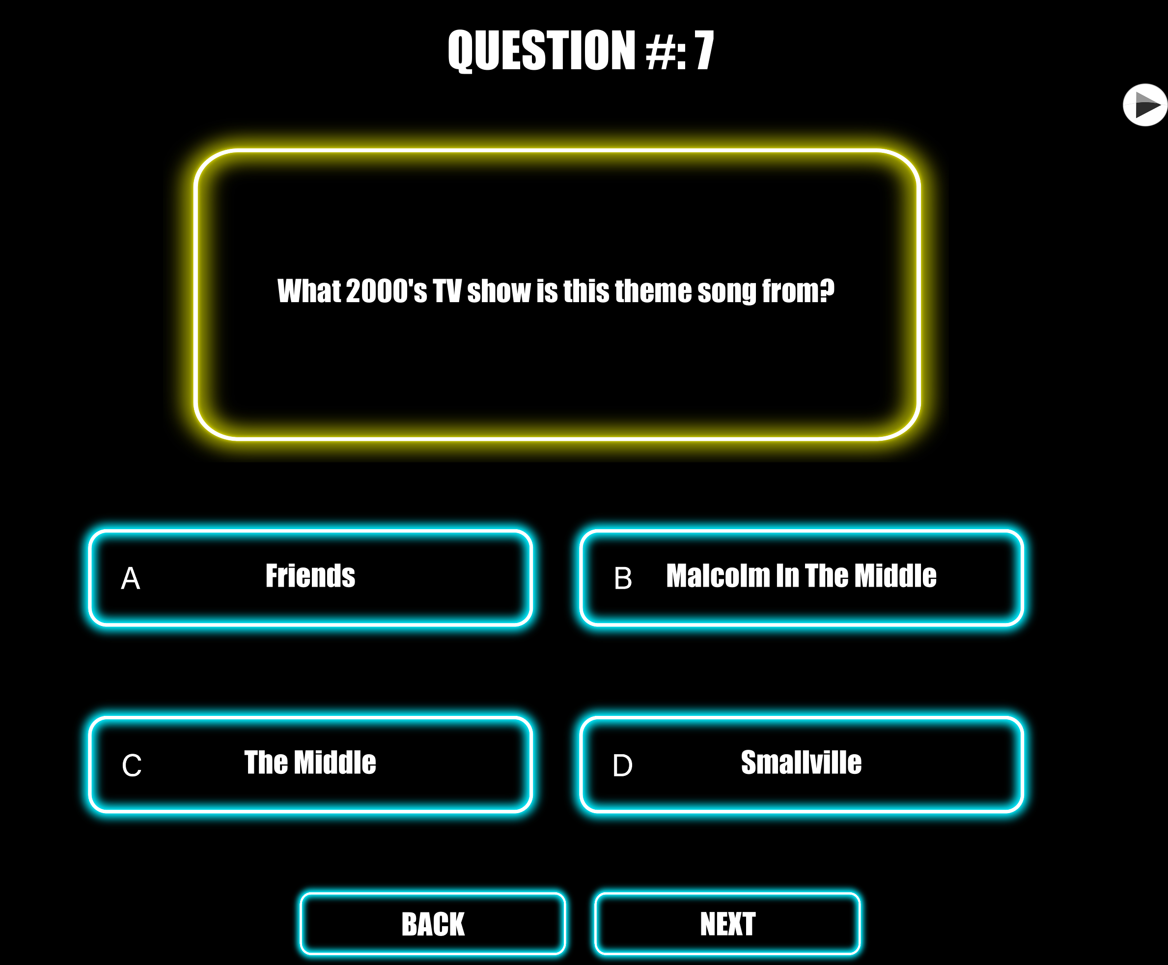 Guess Quest play trivia page